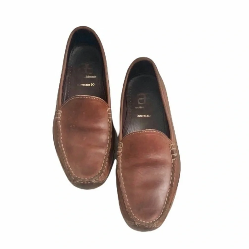 Allen Edmonds Interstate 90 Tan Camel Leather‎ Driving Shoes Loafers Size 10